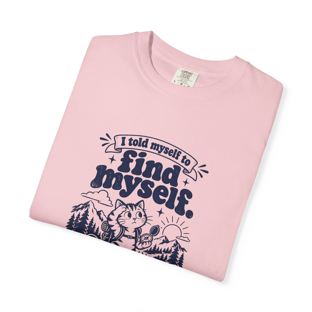 Find Myself – Funny Outdoor Escapes T-Shirt – Bad Advice Club product mockup