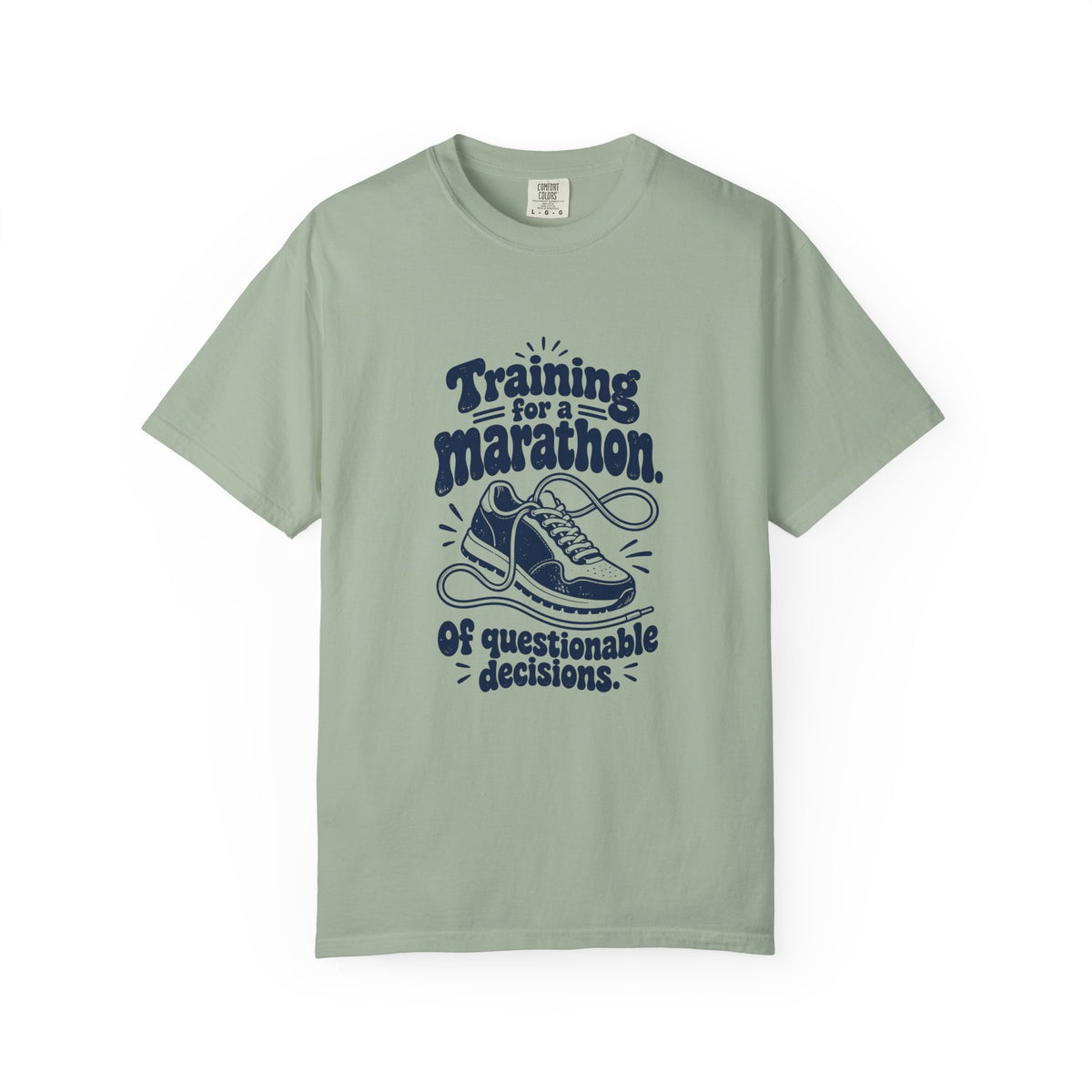 Questionable Marathon – Funny Running T-Shirt – Bay – Bad Advice Club product mockup