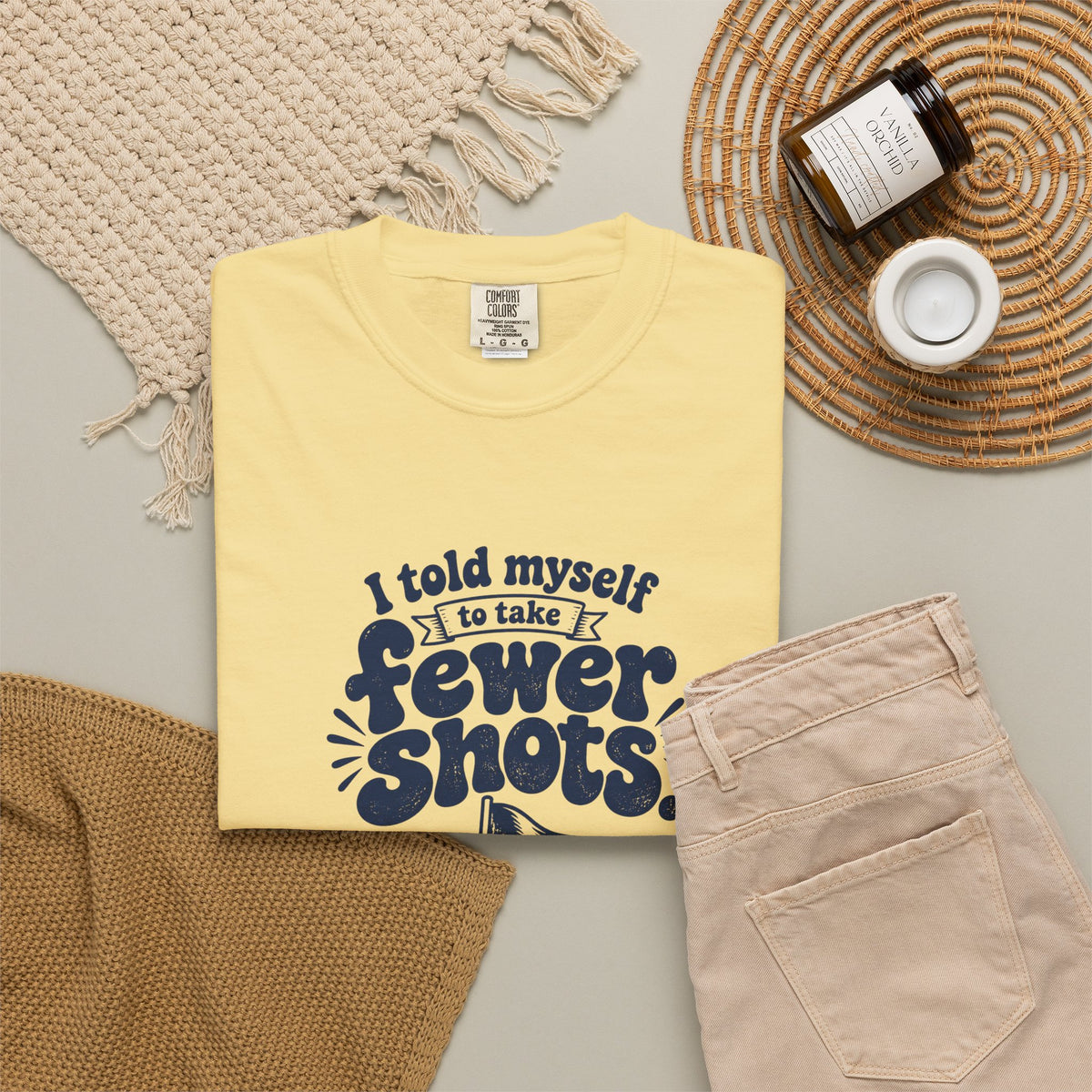 Fewer Shots – Funny Golf T-Shirt – Bad Advice Club product mockup