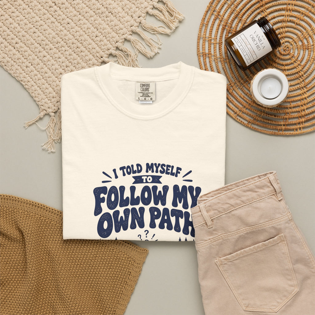 My Own Path – Funny Ski & Snow T-Shirt – Bad Advice Club product mockup