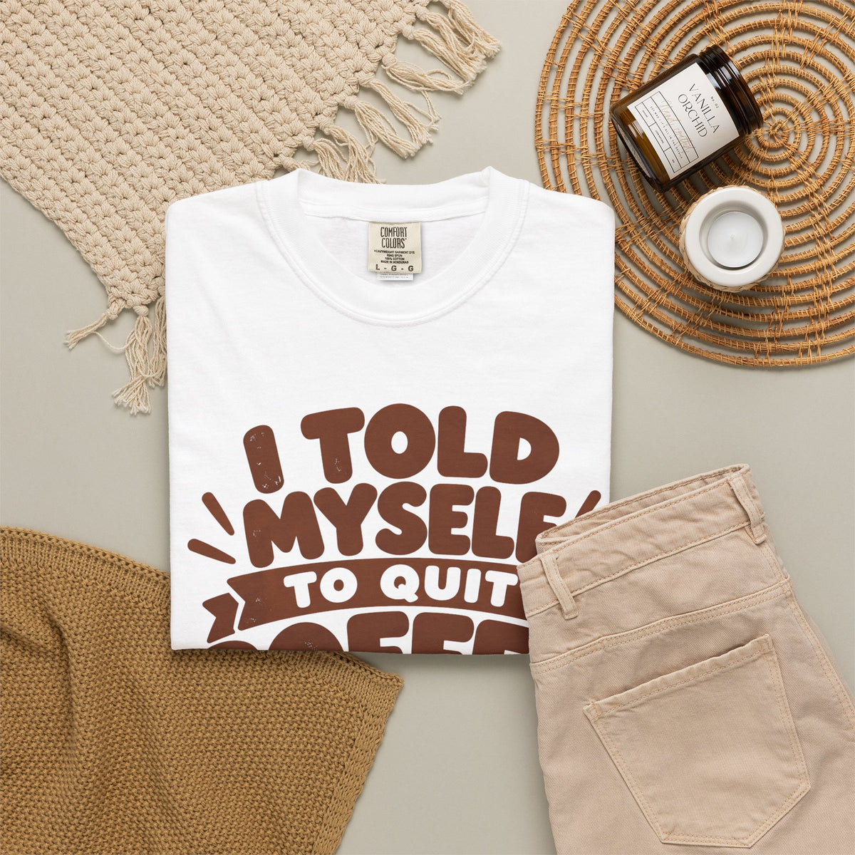 I Told Myself to Quit Coffee Funny Coffee Lover T-Shirt