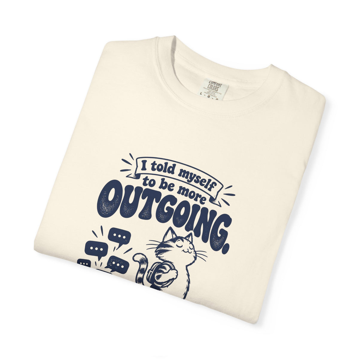 More Outgoing – Funny Social Battery T-Shirt – Bad Advice Club product mockup