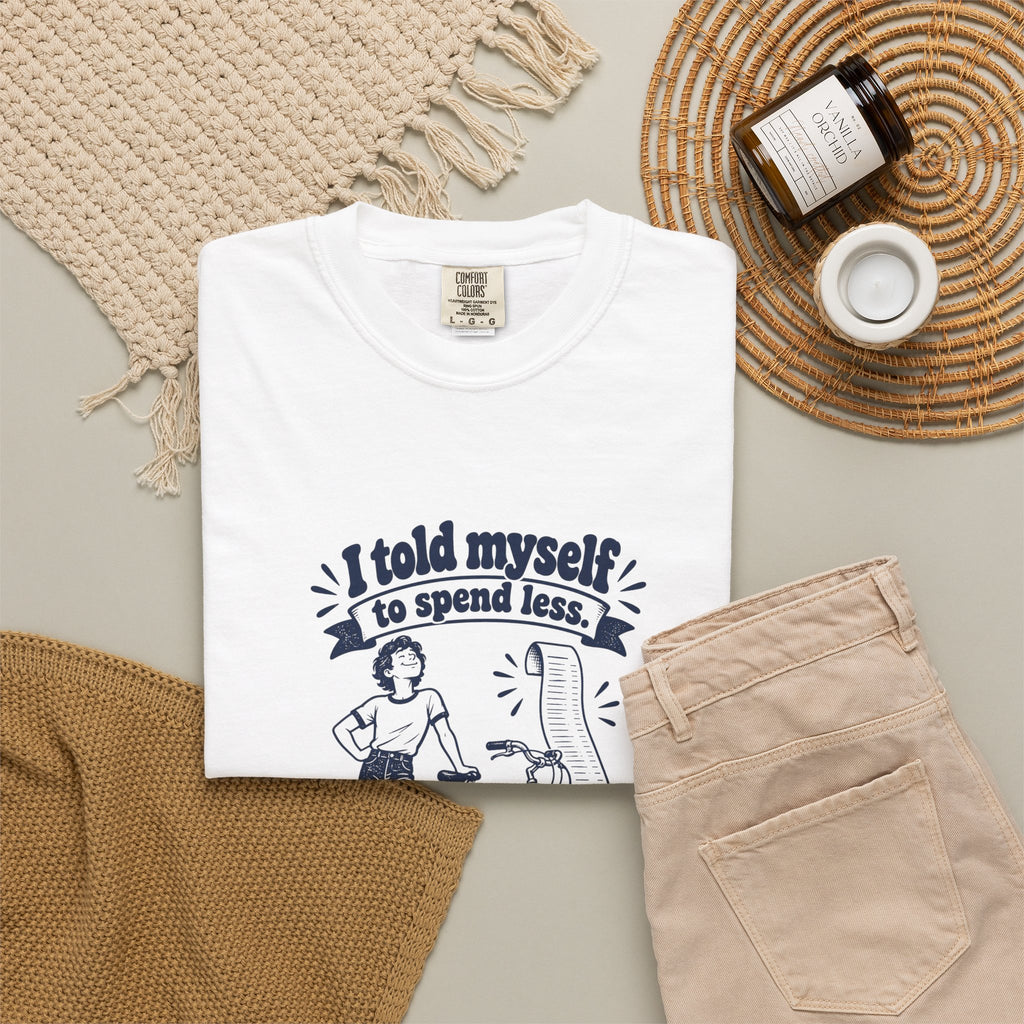 Save on Gas – Funny Cycling T-Shirt – Bad Advice Club product mockup