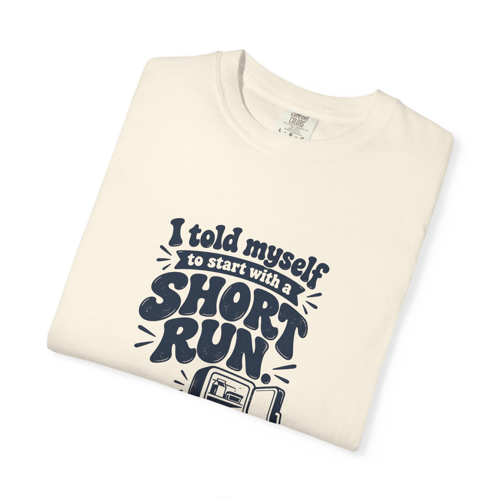 Short Run – Funny Running T-Shirt – Bad Advice Club product mockup