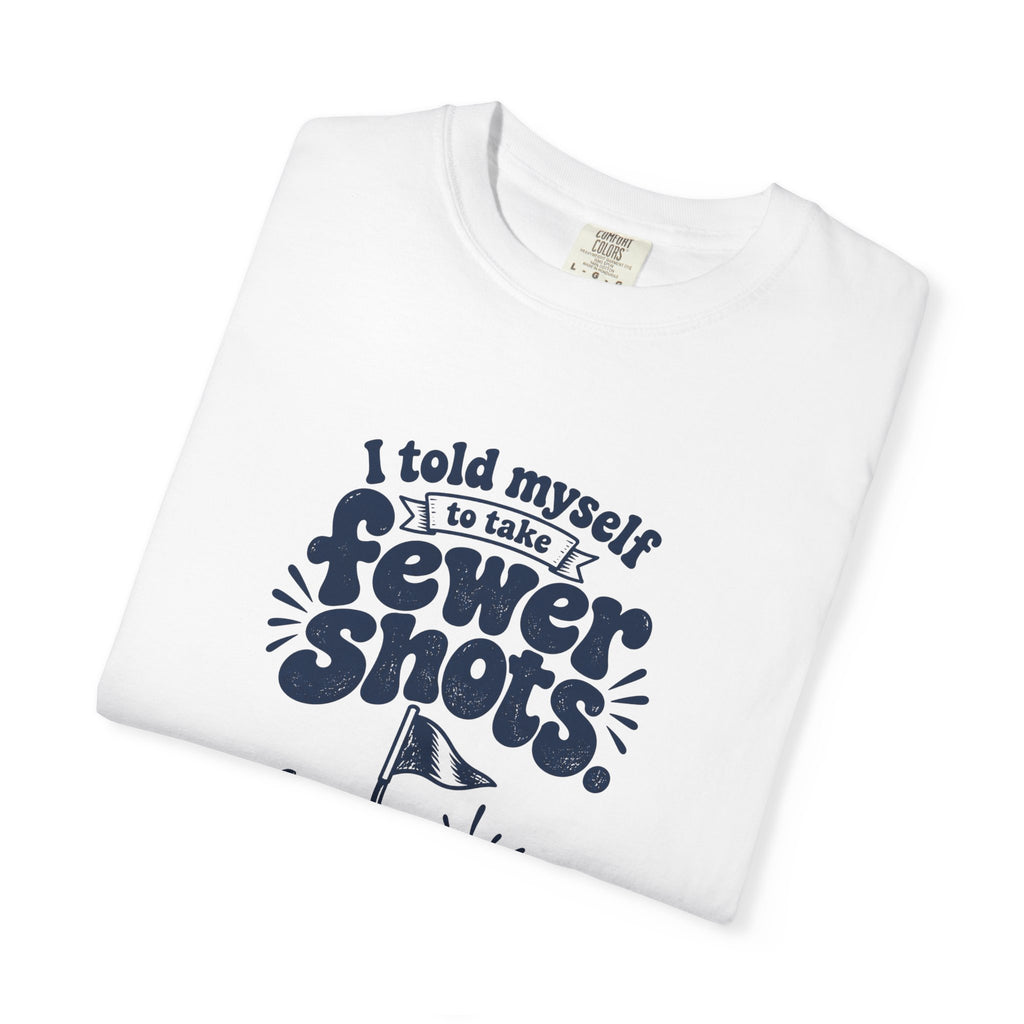 Fewer Shots – Funny Golf T-Shirt – Bad Advice Club product mockup