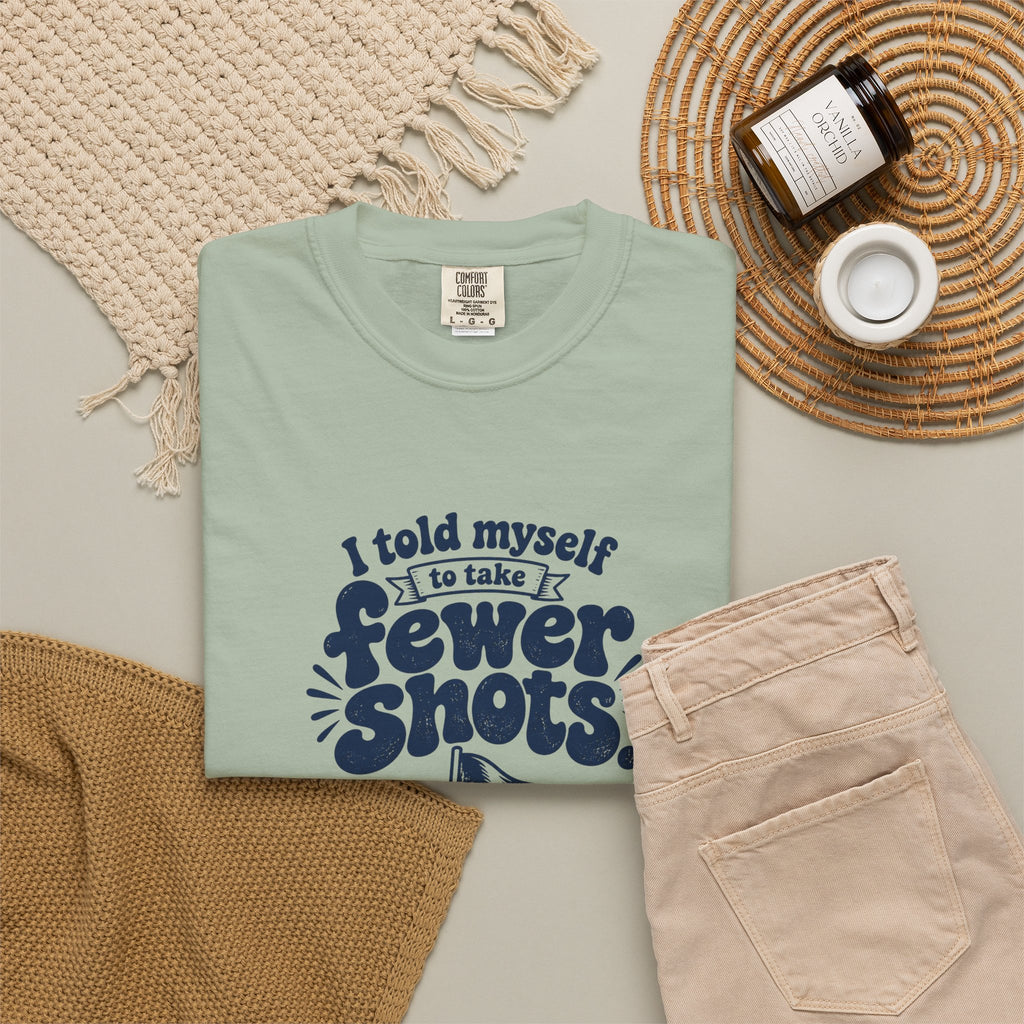 Fewer Shots – Funny Golf T-Shirt – Bad Advice Club product mockup