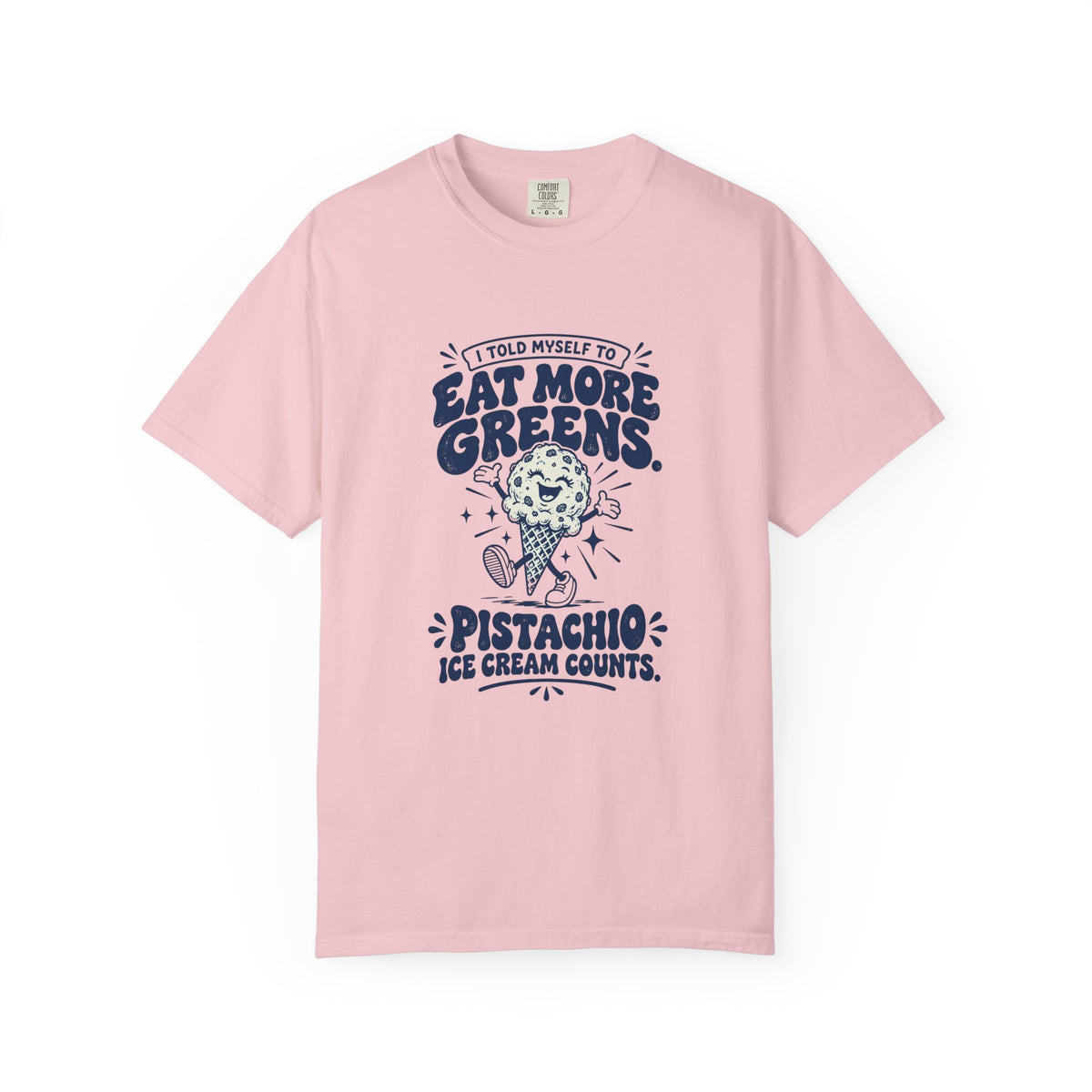 More Greens – Funny Food & Coffee T-Shirt – Blossom – Bad Advice Club product mockup