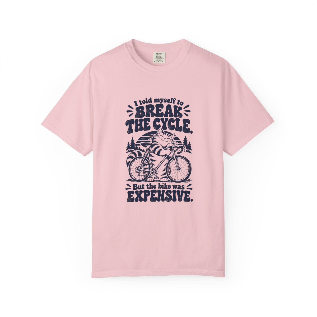 Break the Cycle – Funny Cycling T-Shirt – Blossom – Bad Advice Club product mockup