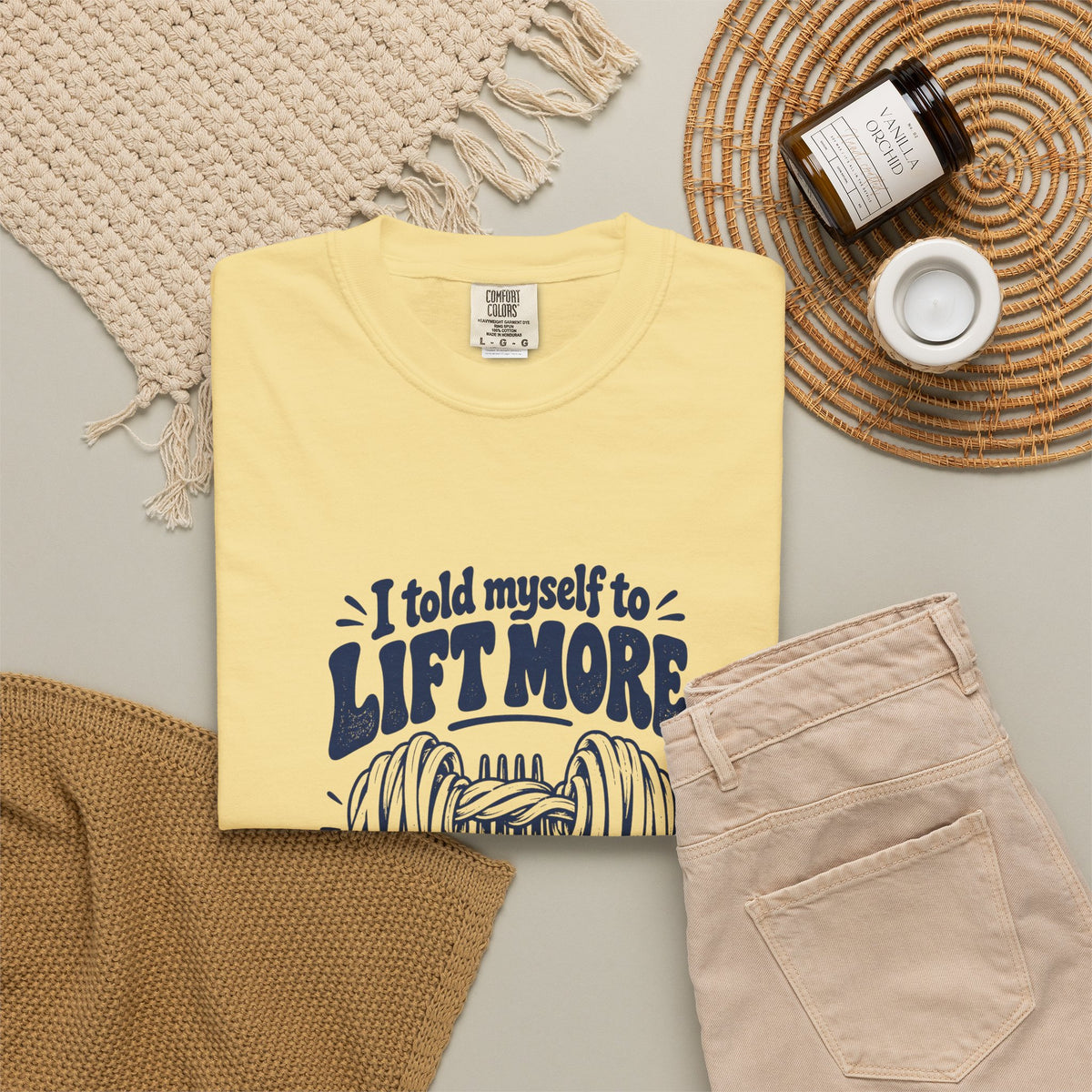 Lift More – Funny Gym & Fitness T-Shirt – Bad Advice Club product mockup