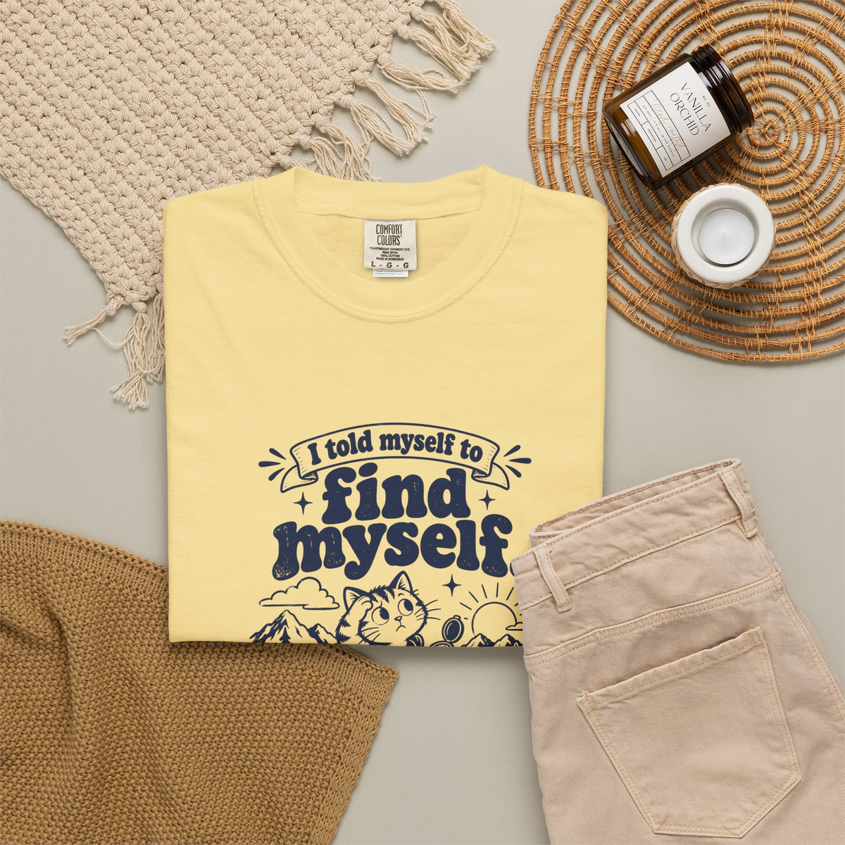 Find Myself – Funny Outdoor Escapes T-Shirt – Bad Advice Club product mockup