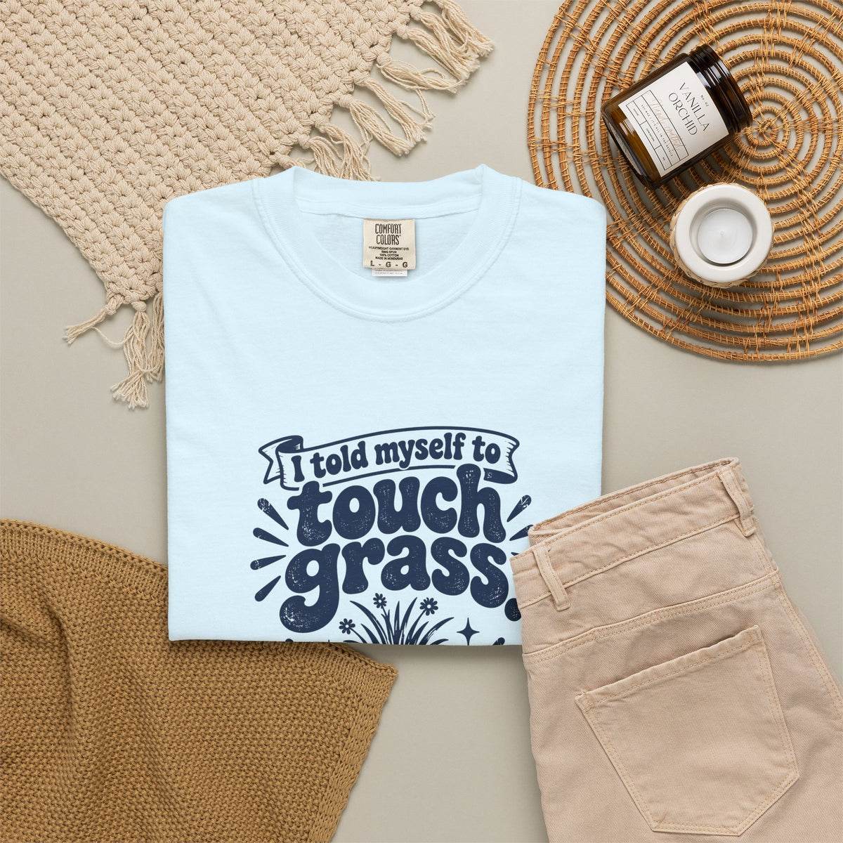 Touch Grass – Funny Gaming T-Shirt – Bad Advice Club product mockup