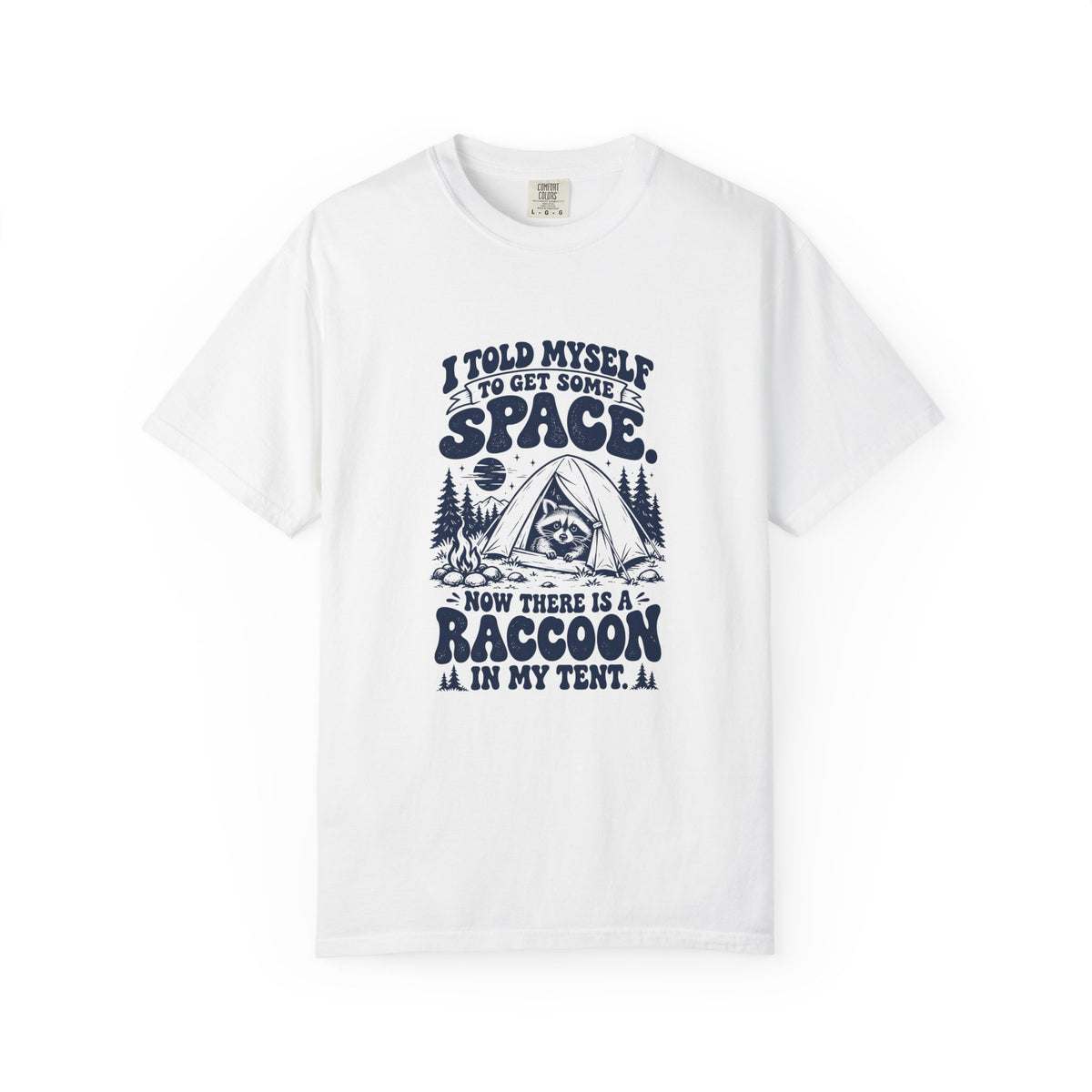 Get Some Space – Funny Outdoor Escapes T-Shirt – White – Bad Advice Club product mockup