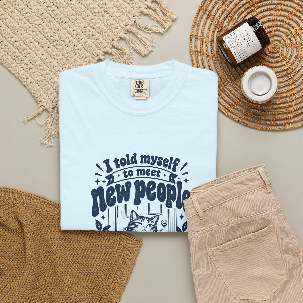 Meet New People – Funny Social Battery T-Shirt – Bad Advice Club product mockup