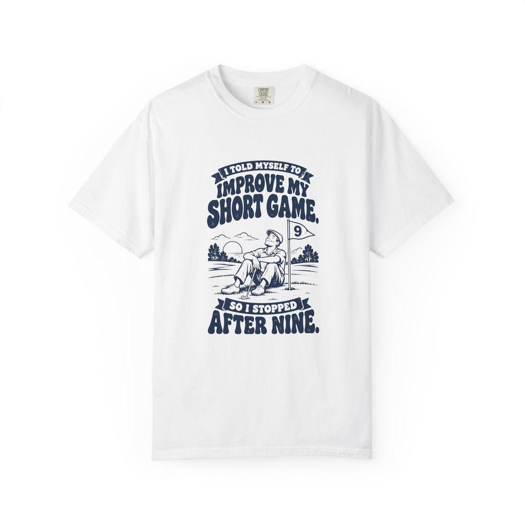 Short Game – Funny Golf T-Shirt – White – Bad Advice Club product mockup