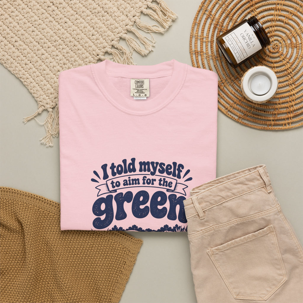 Aim for the Green – Funny Golf T-Shirt – Bad Advice Club product mockup
