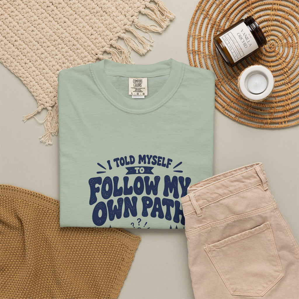 My Own Path – Funny Ski & Snow T-Shirt – Bad Advice Club product mockup