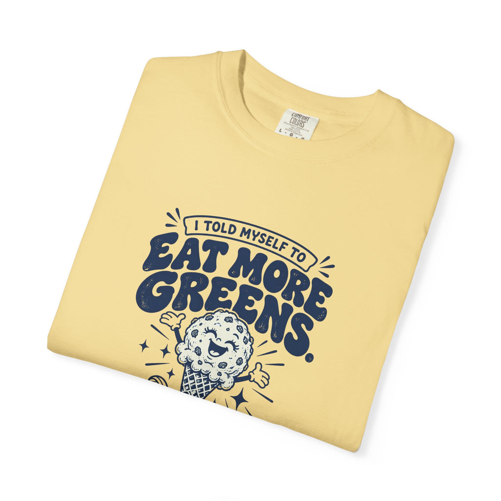 More Greens – Funny Food & Coffee T-Shirt – Bad Advice Club product mockup