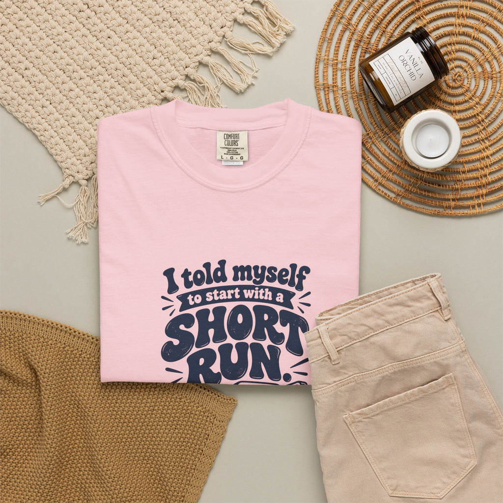 Short Run – Funny Running T-Shirt – Bad Advice Club product mockup