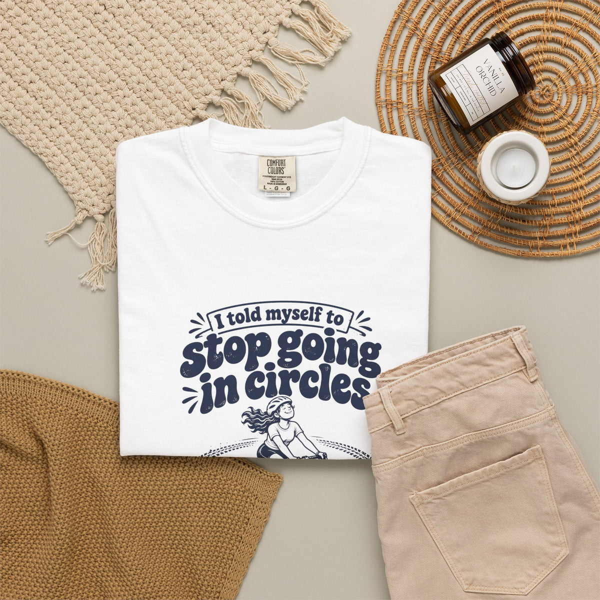 Going in Circles – Funny Cycling T-Shirt – Bad Advice Club product mockup
