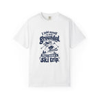 Stay Grounded – Funny Ski & Snow T-Shirt – White – Bad Advice Club product mockup