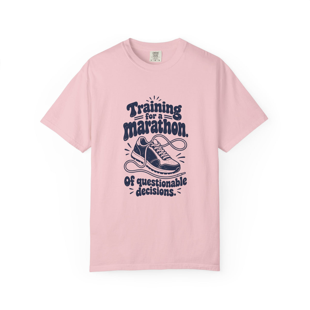 Questionable Marathon – Funny Running T-Shirt – Blossom – Bad Advice Club product mockup
