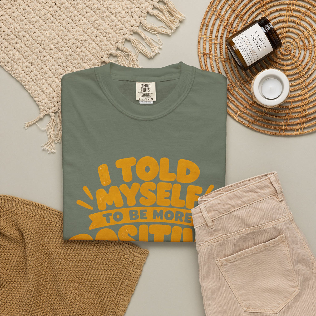 Funny Positive Mindset Quote T-Shirt – “I Told Myself to Be More Positive”