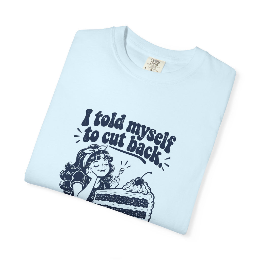 Cut Back – Funny Food & Coffee T-Shirt – Bad Advice Club product mockup