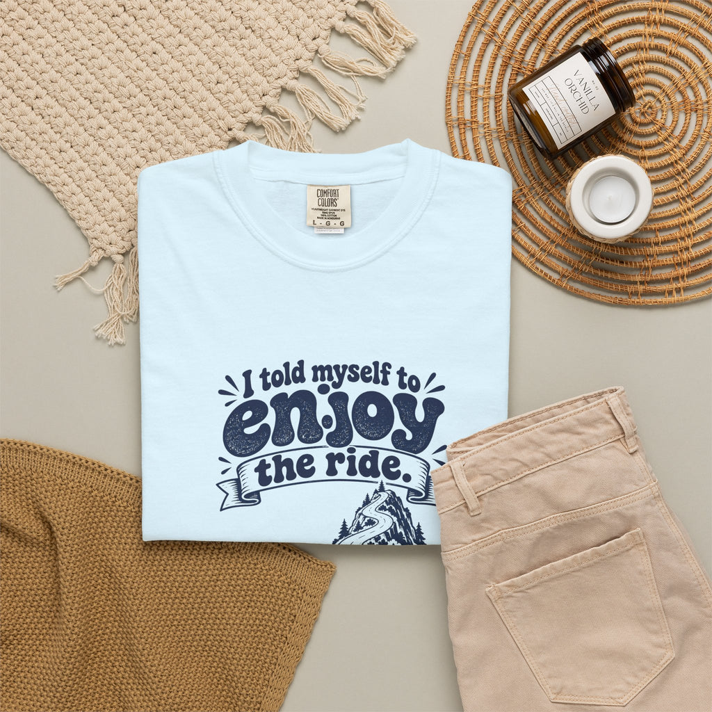 Enjoy the Ride – Funny Cycling T-Shirt – Bad Advice Club product mockup