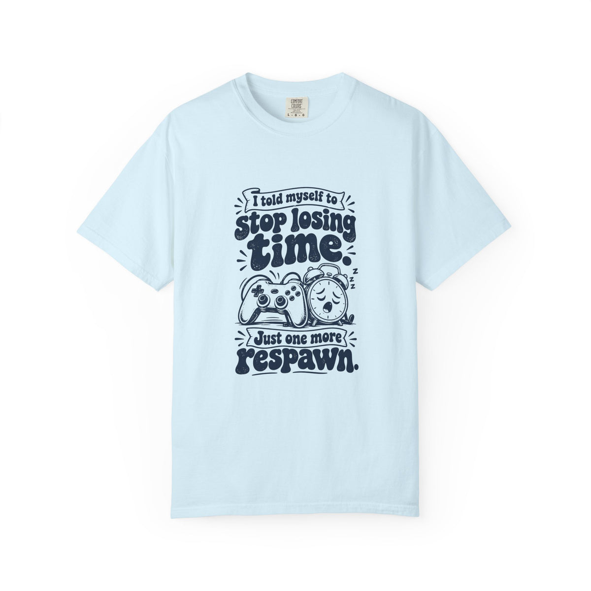 Losing Time – Funny Gaming T-Shirt – Chambray – Bad Advice Club product mockup