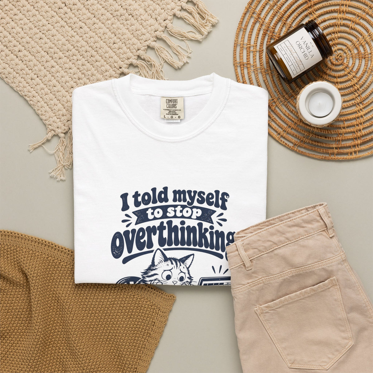 Overthinking Spreadsheet – Funny Work & Procrastination T-Shirt – Bad Advice Club product mockup