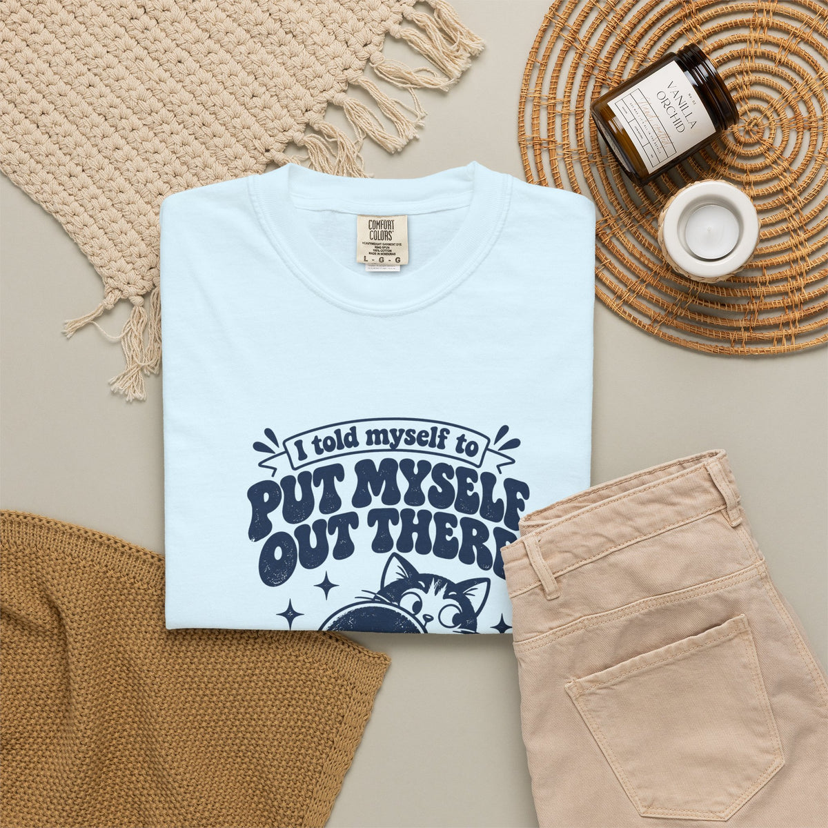 Put Myself Out There – Funny Social Battery T-Shirt – Bad Advice Club product mockup