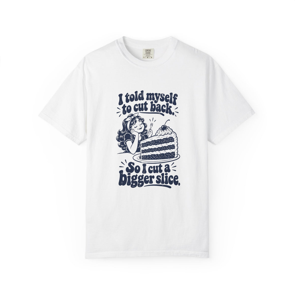 Cut Back – Funny Food & Coffee T-Shirt – White – Bad Advice Club product mockup