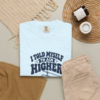 Aim Higher – Funny Ski T-Shirt – Bad Advice Club product mockup
