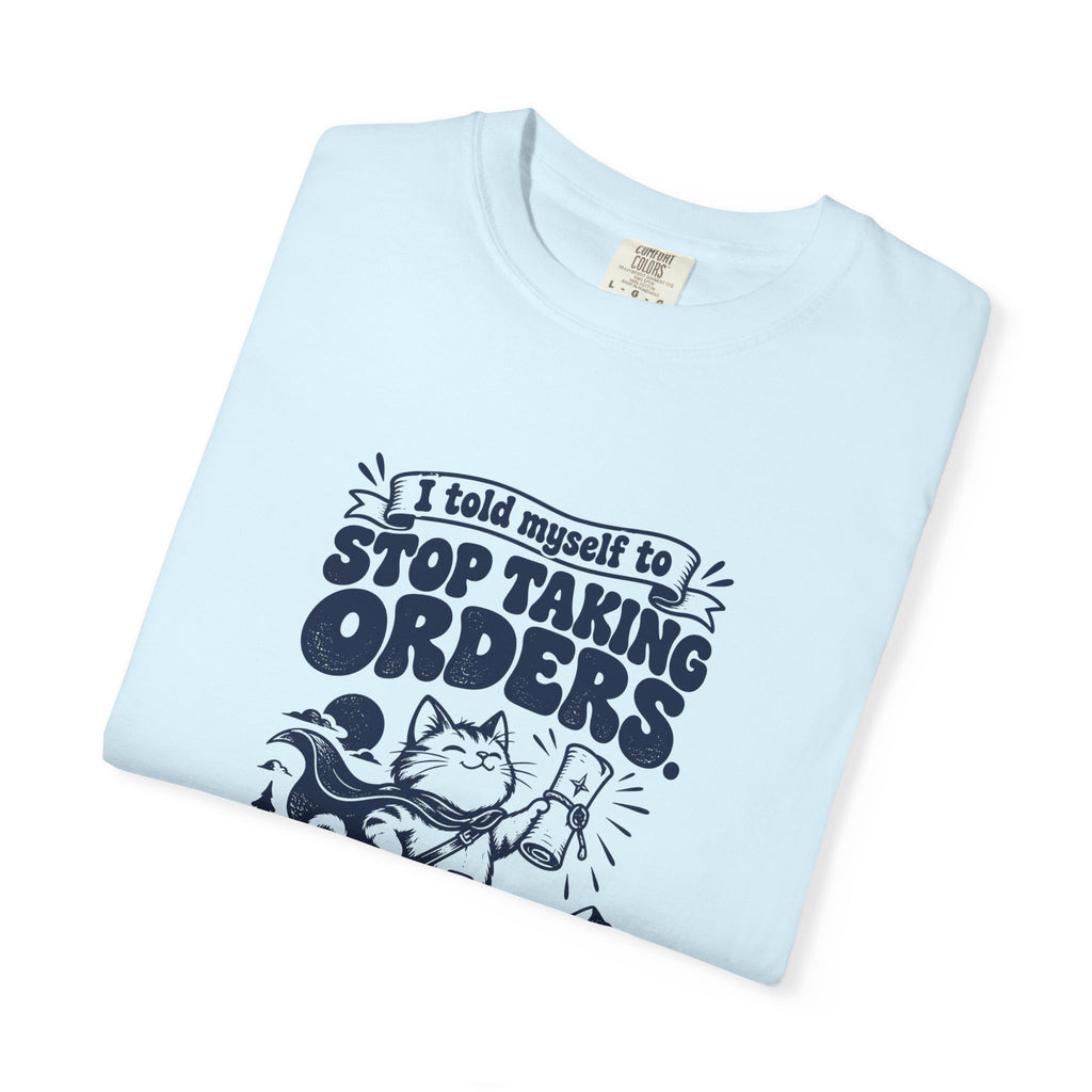 Taking Orders – Funny Gaming T-Shirt – Bad Advice Club product mockup