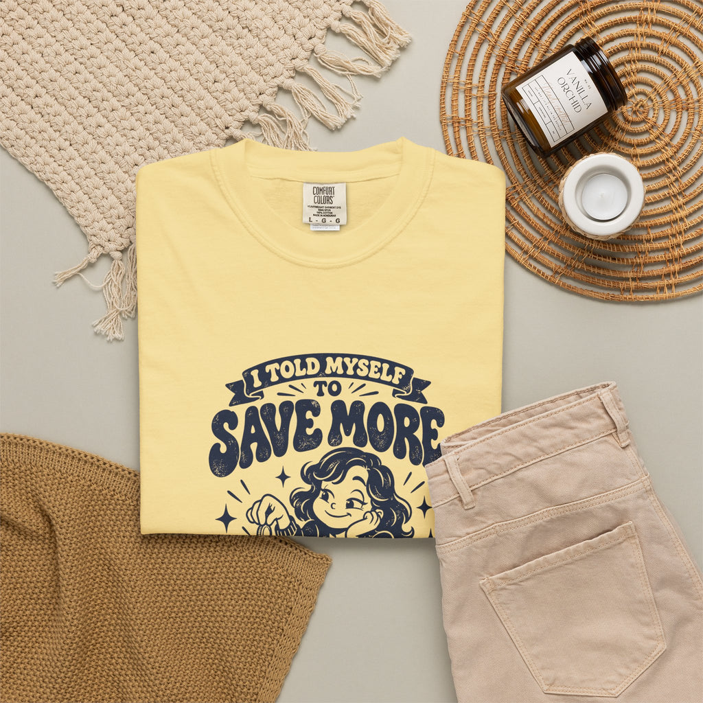 Save More – Funny Gaming T-Shirt – Bad Advice Club product mockup