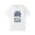 Extra Mile – Funny Running T-Shirt – White – Bad Advice Club product mockup