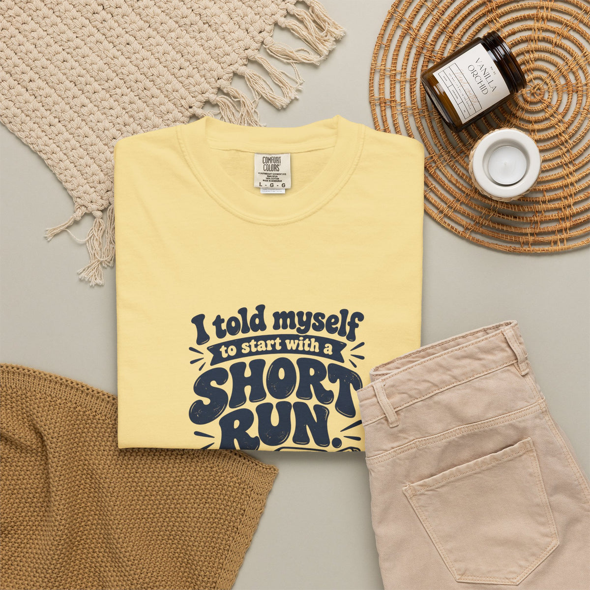 Short Run – Funny Running T-Shirt – Bad Advice Club product mockup