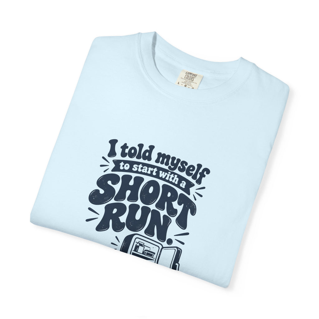 Short Run – Funny Running T-Shirt – Bad Advice Club product mockup