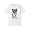 Stop Checking Emails – Funny Work & Procrastination T-Shirt – White – Bad Advice Club product mockup