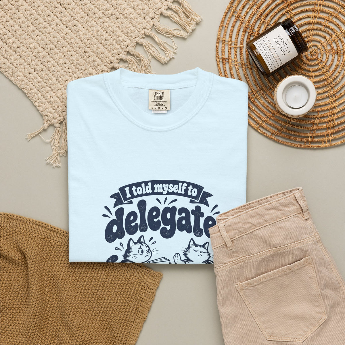 Delegate – Funny Work & Procrastination T-Shirt – Bad Advice Club product mockup