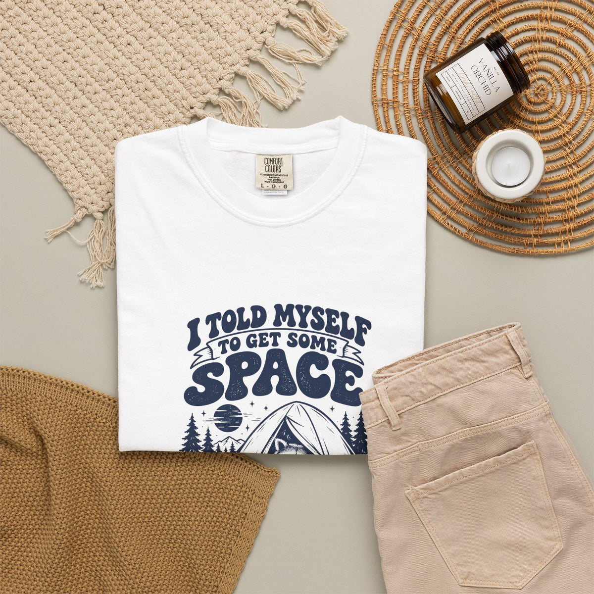 Get Some Space – Funny Outdoor Escapes T-Shirt – Bad Advice Club product mockup