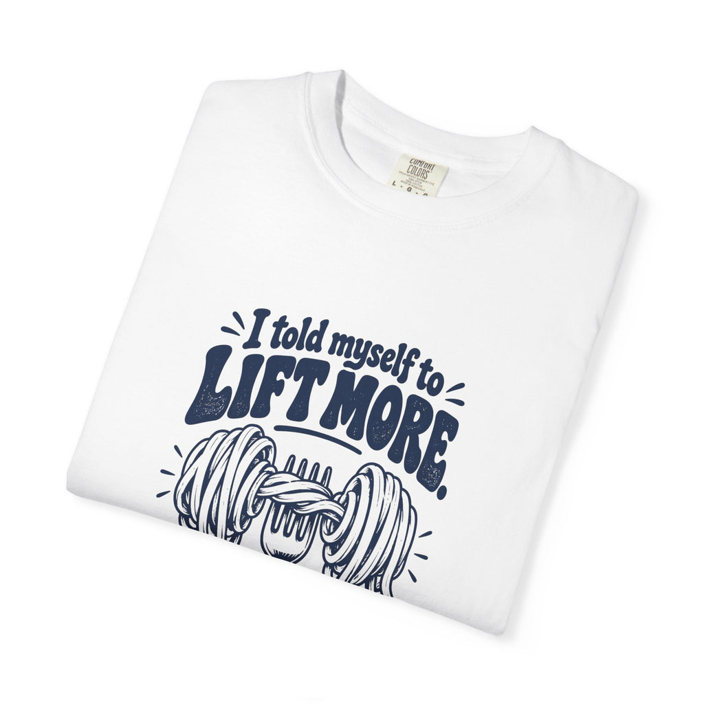 Lift More – Funny Gym & Fitness T-Shirt – Bad Advice Club product mockup