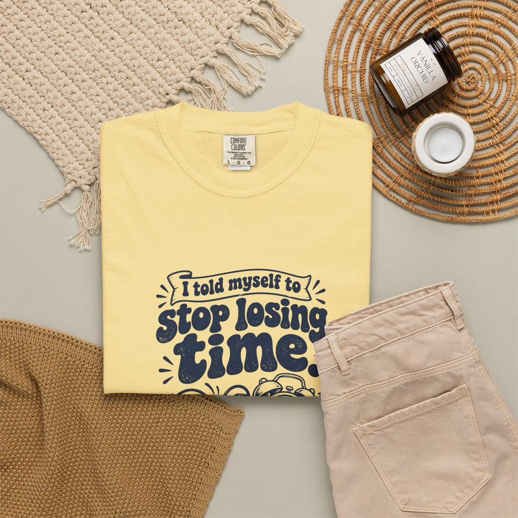 Losing Time – Funny Gaming T-Shirt – Bad Advice Club product mockup