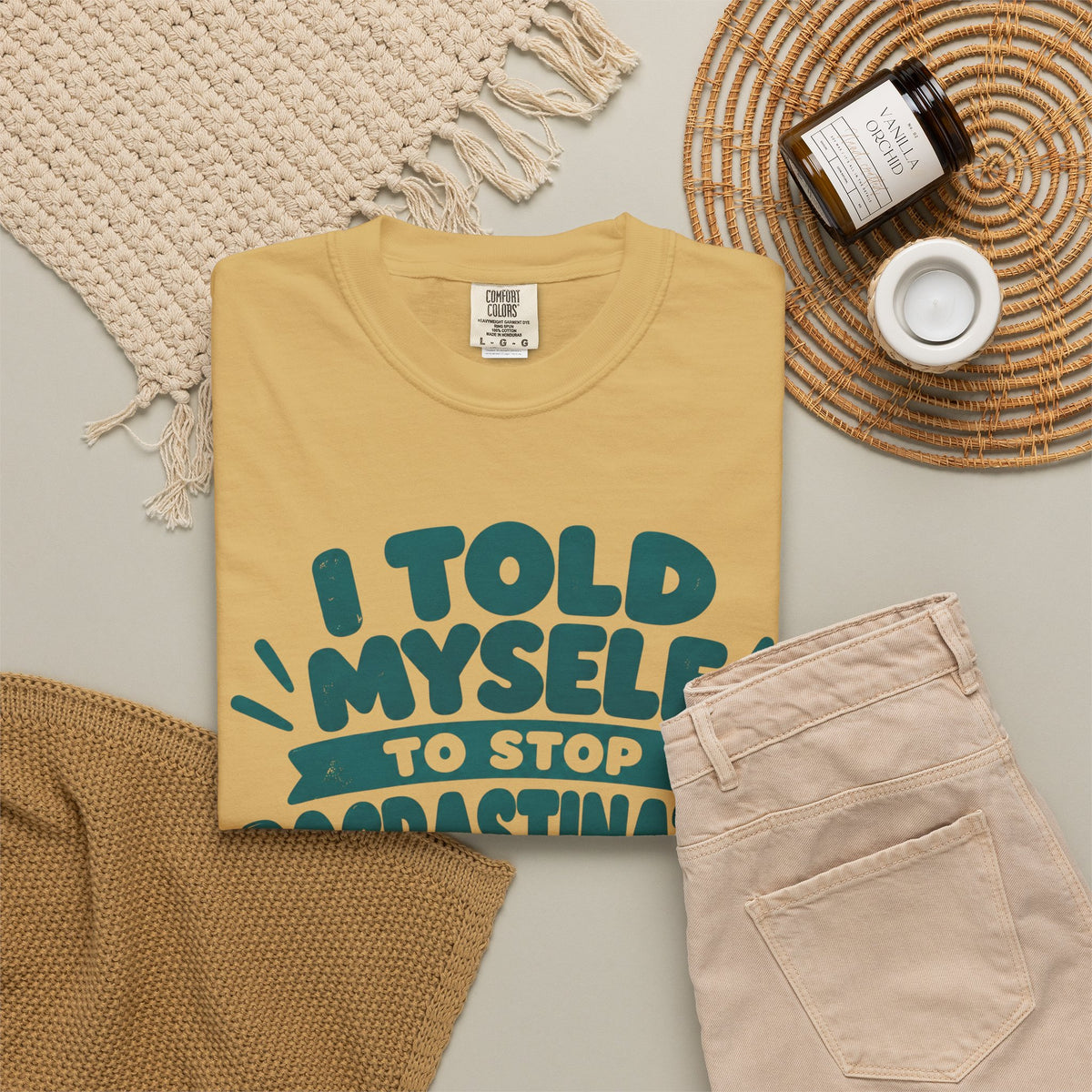 Funny Procrastination Cat T-Shirt – “I’ll Deal with That Idiot Tomorrow”