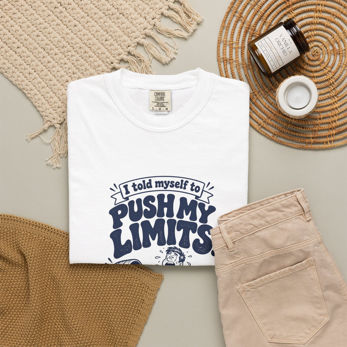 Push My Limits – Funny Gym & Fitness T-Shirt – Bad Advice Club product mockup