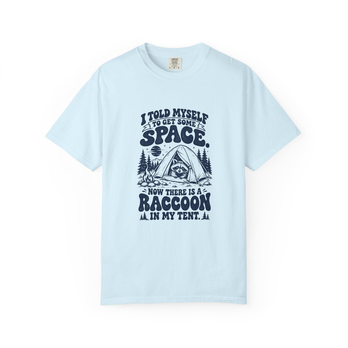 Get Some Space – Funny Outdoor Escapes T-Shirt – Chambray – Bad Advice Club product mockup