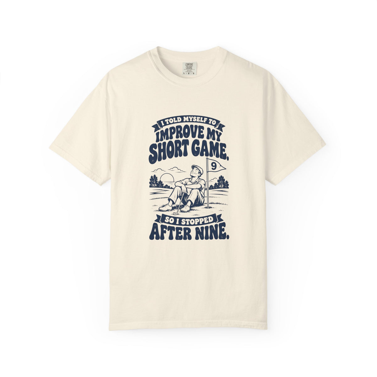Short Game – Funny Golf T-Shirt – Ivory – Bad Advice Club product mockup
