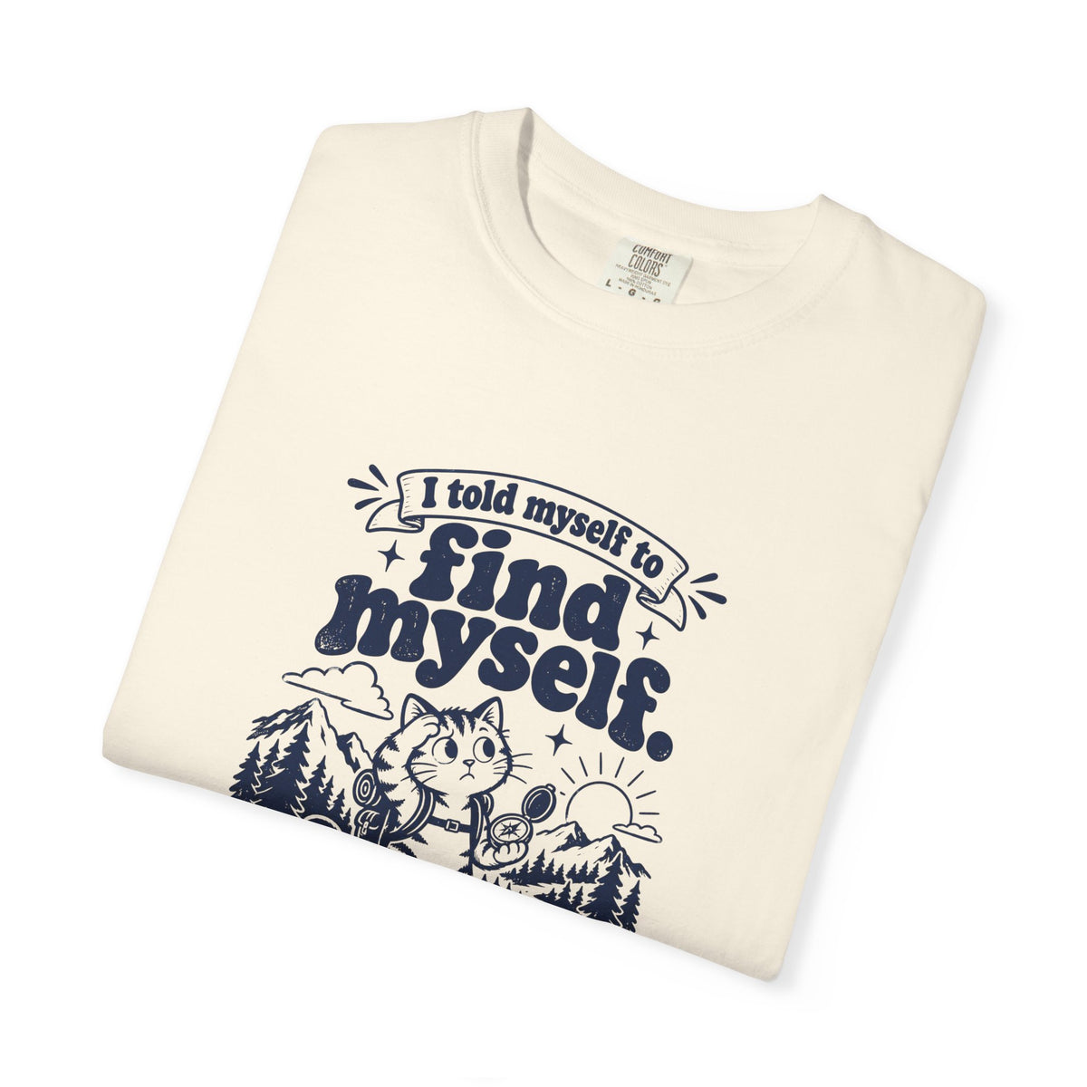 Find Myself – Funny Outdoor Escapes T-Shirt – Bad Advice Club product mockup
