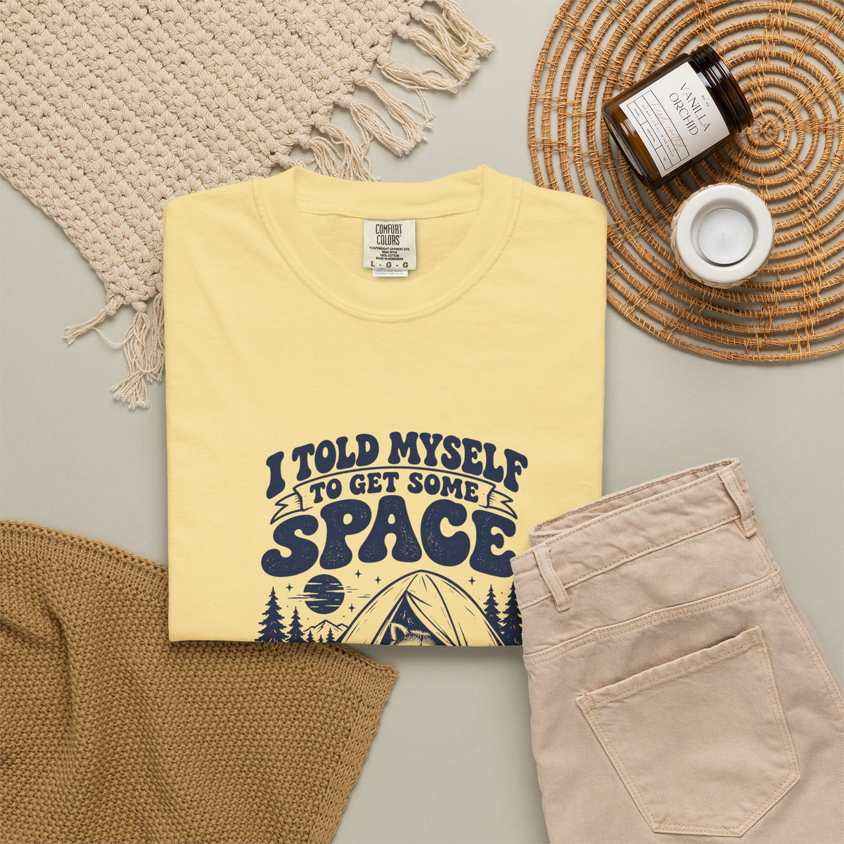 Get Some Space – Funny Outdoor Escapes T-Shirt – Bad Advice Club product mockup