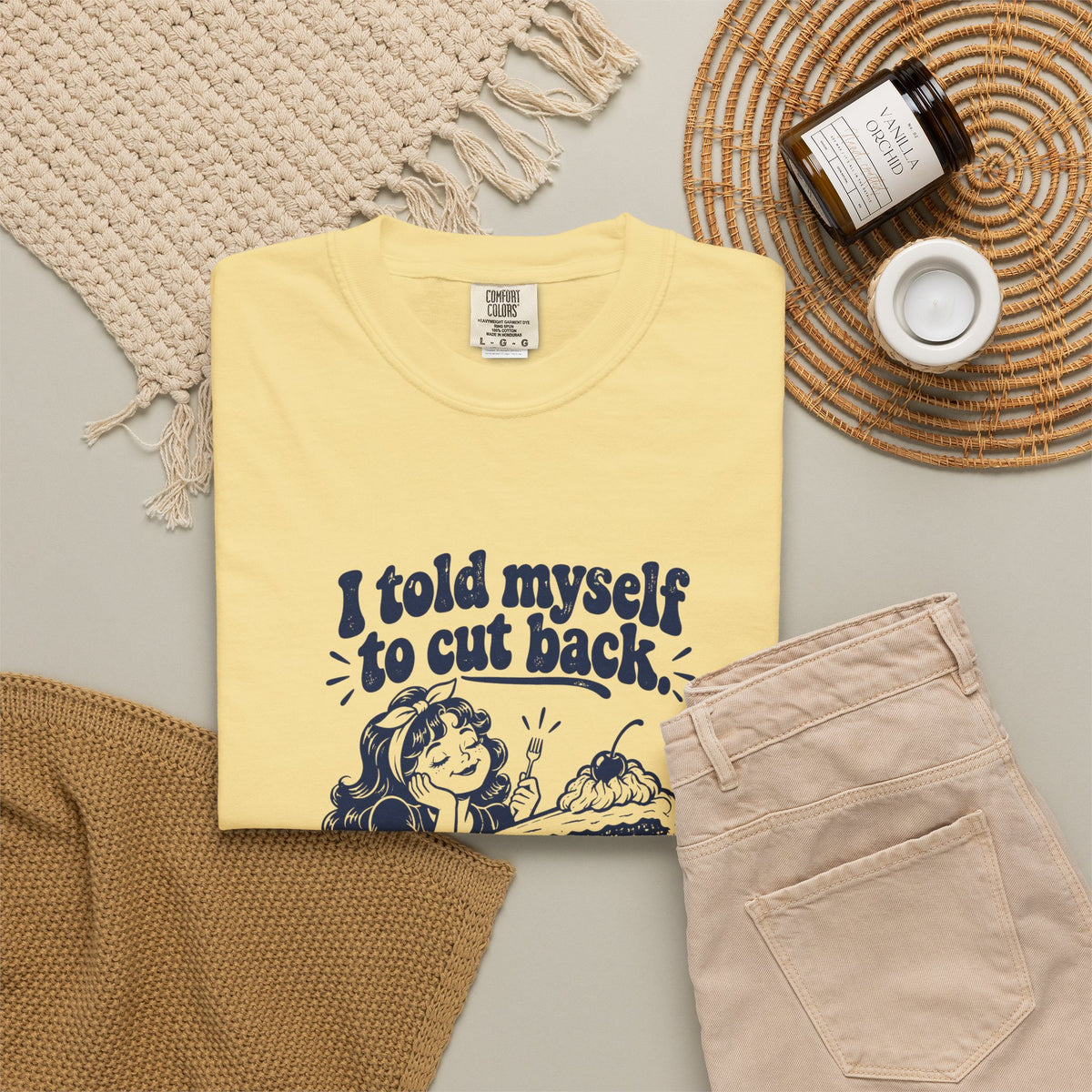 Cut Back – Funny Food & Coffee T-Shirt – Bad Advice Club product mockup